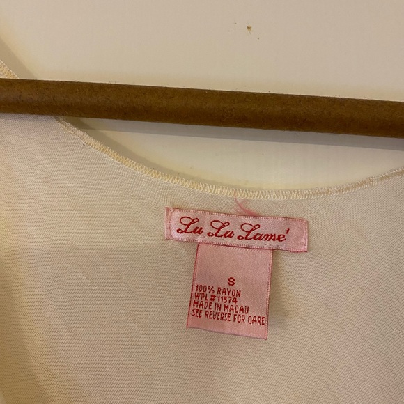 Lulu Lame cream tank with gold scatter sequin - Picture 2 of 3